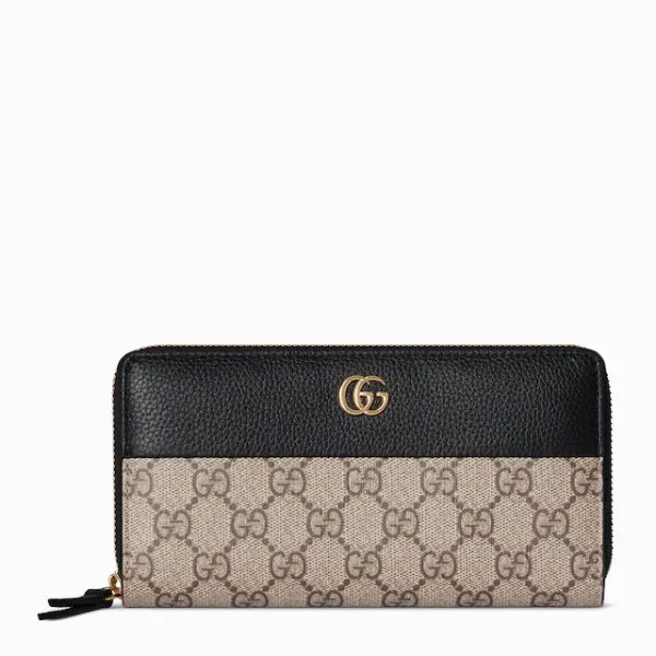 GUCCI Bi-color GG Marmont zip around wallet 456117 #6
