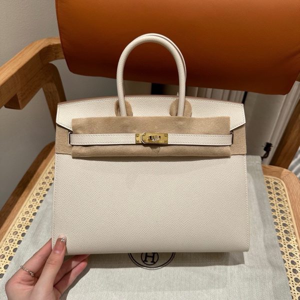 Hermès Birkin 25 Craie Epsom Gold Hardware 1