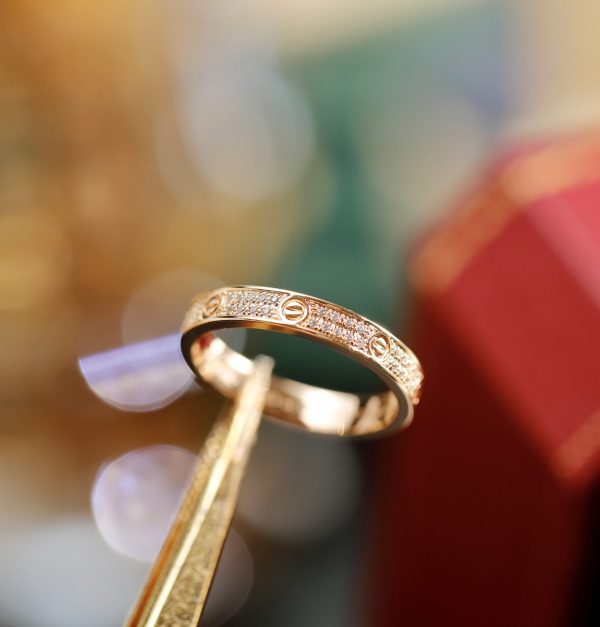 Cartier LOVE Rings Mini Model Paved