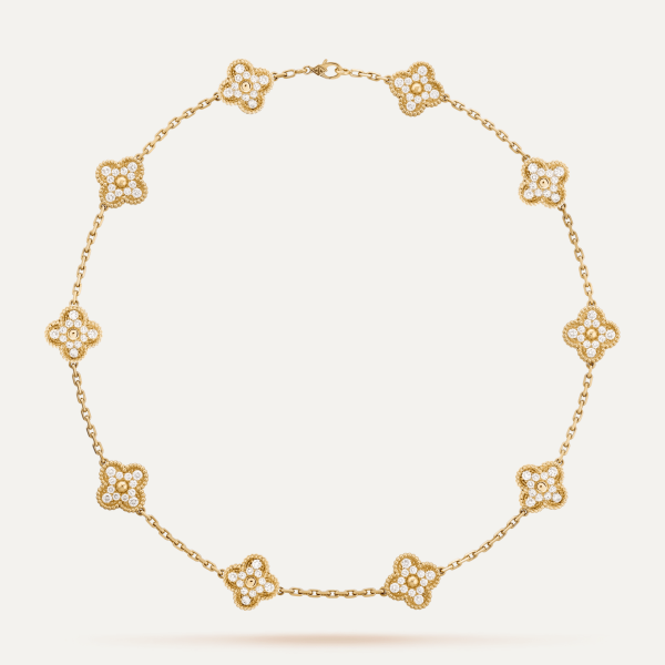 Van Cleef & Arpels Vintage Alhambra necklace, 10 motifs 9