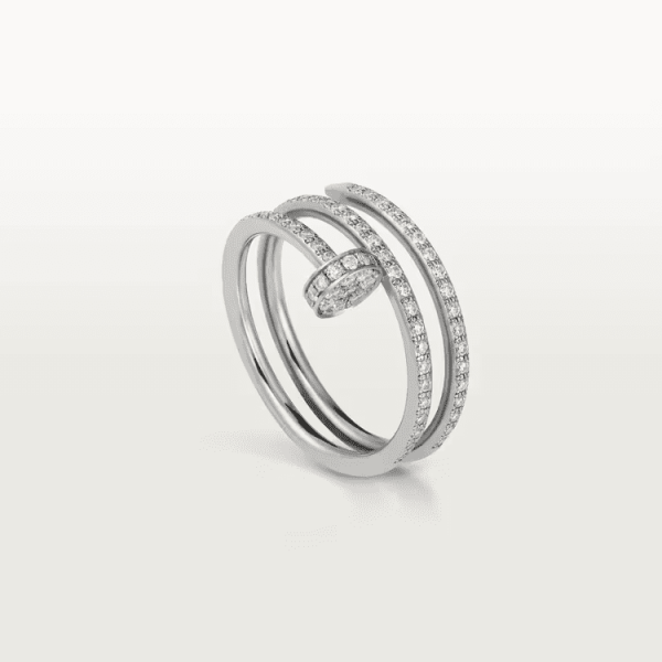 Cartier Juste un Clou ring, double, half-paved
