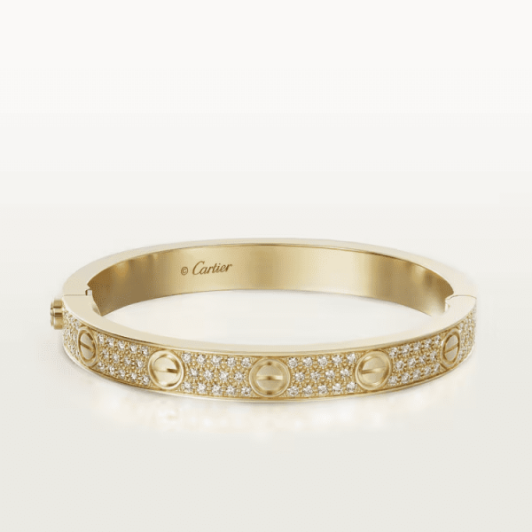 Cartier LOVE bracelet, classic model, paved