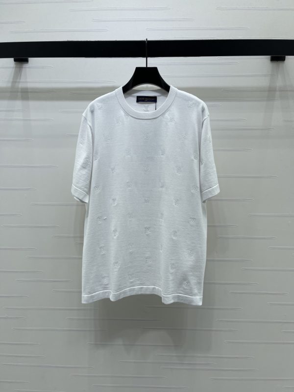 Lv all-over LV logo jacquard knit short sleeve A706B430C